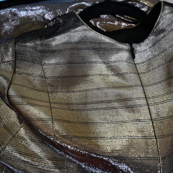 Jasmine Di Milo Size 6 Metallic Fit and Flare Mini Dress - Picture 9 of 12